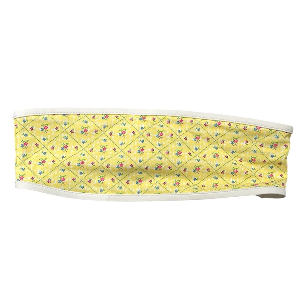 NWT Victoria's Secret Yellow Floral Strapless Bikini Top Women's size M